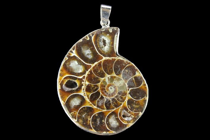 Fossil Ammonite Pendant - Million Years Old #142898